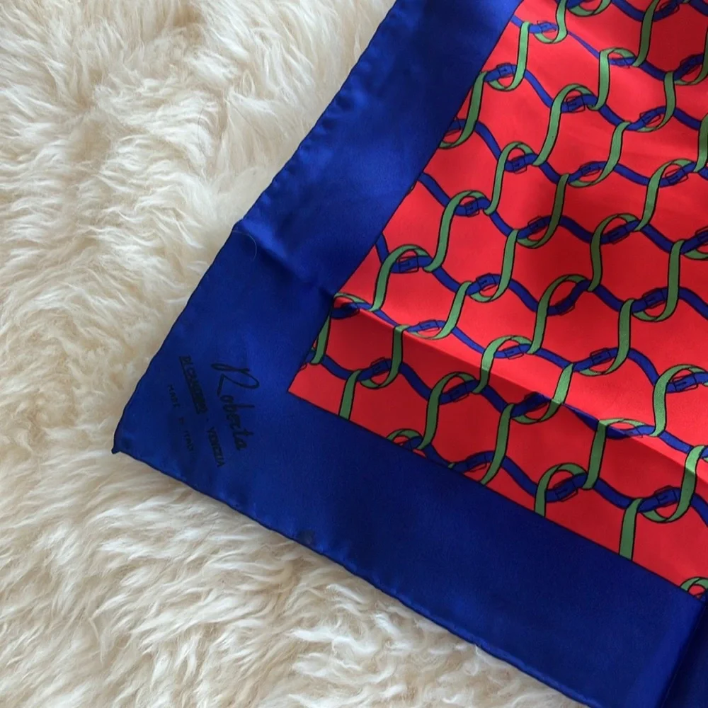 Roberta Di Camerino Silk Scarf vintage standard square geometric